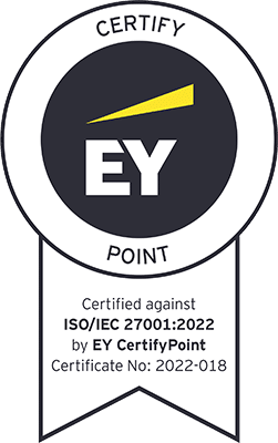 Certified against ISO/IEC 27001:2022 by EY CertifyPoint Certificate No: 2022-018